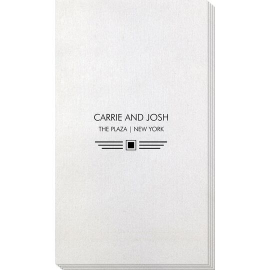 Modern Deco Scroll Bamboo Luxe Guest Towels